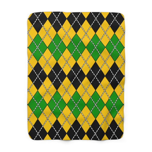 Jamaica Retro Argyle Blanket Throw