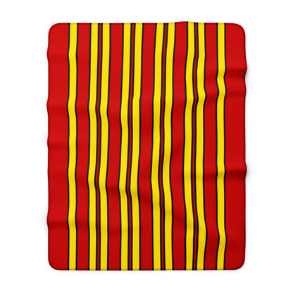 North Macedonia Retro Stripes Blanket Throw