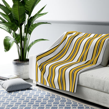 United States Virgin Islands Retro Stripes Blanket Throw