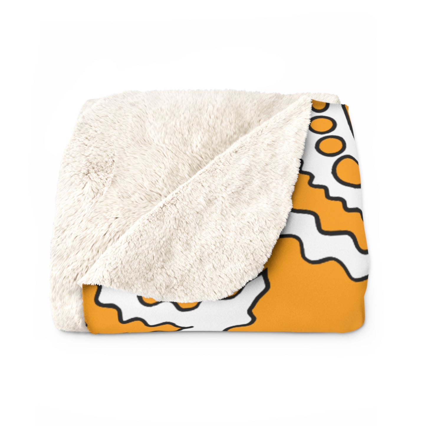 Orange, White Retro Paisley Blanket Throw