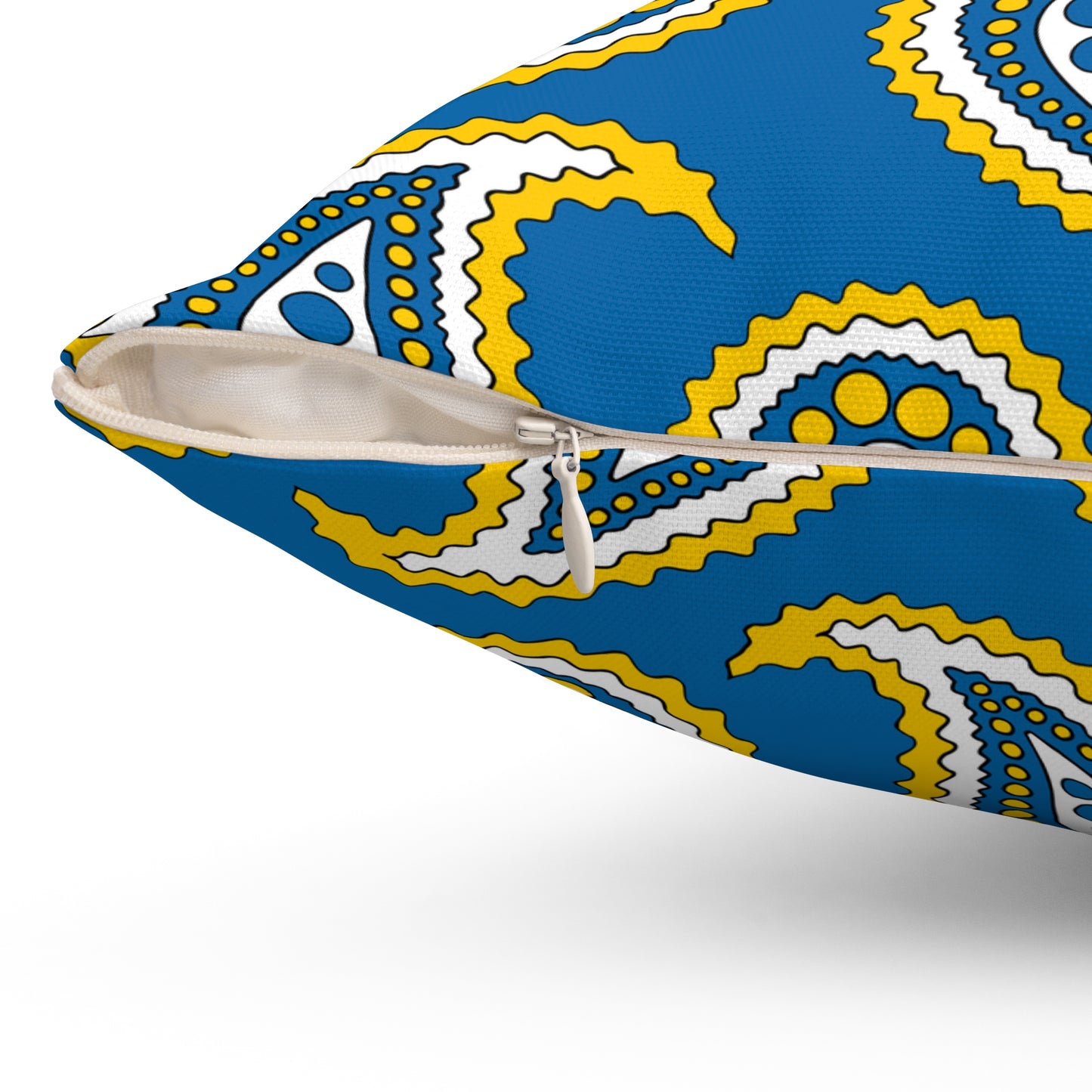 Canary Islands Retro Paisley Cushion Pillow
