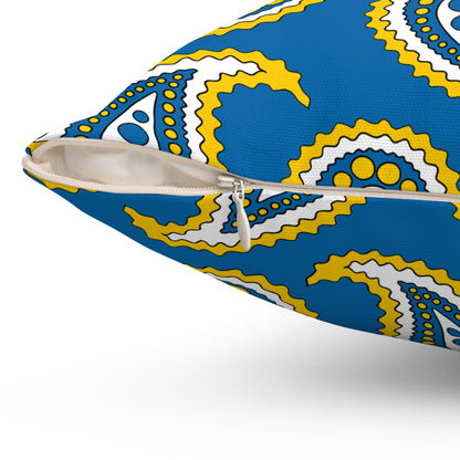 Canary Islands Retro Paisley Cushion Pillow