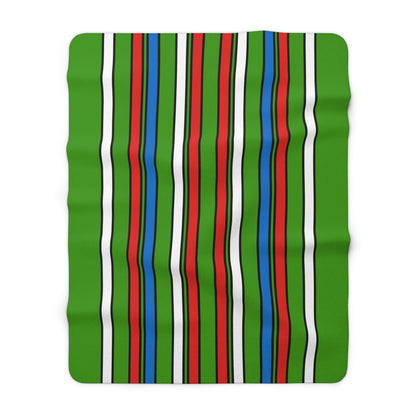 Equatorial Guinea Retro Stripes Blanket Throw
