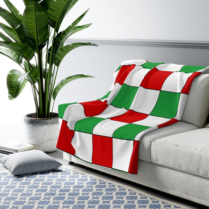 Iran Retro Check Blanket Throw