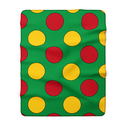 Guinea Bissau Retro Polka Dots Blanket Throw