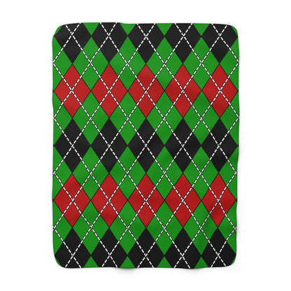 Afghanistan Retro Argyle Blanket Throw