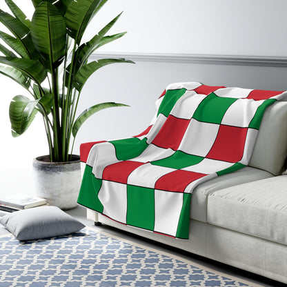 Italy Retro Check Blanket Throw