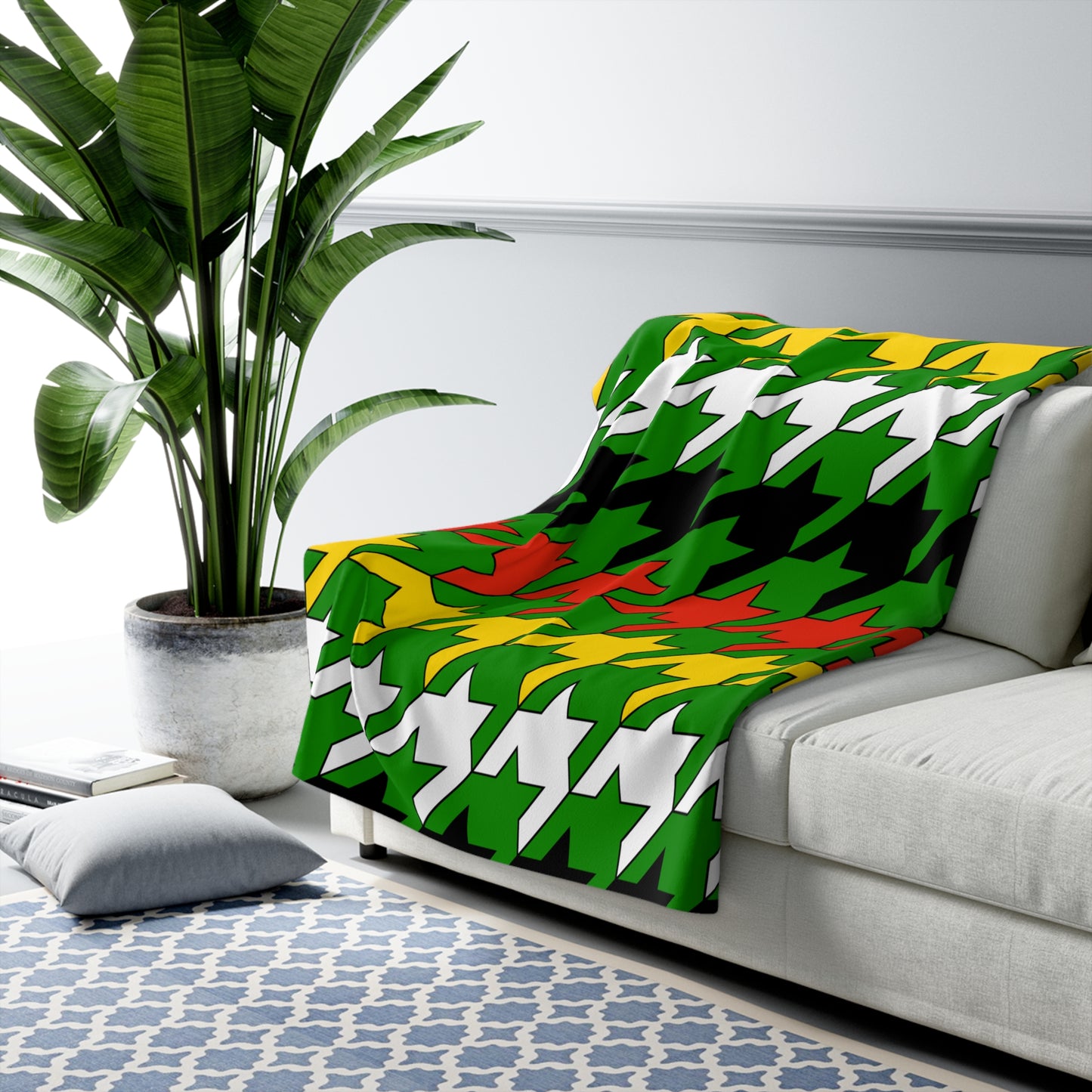 Dominica Retro Houndstooth Blanket Throw