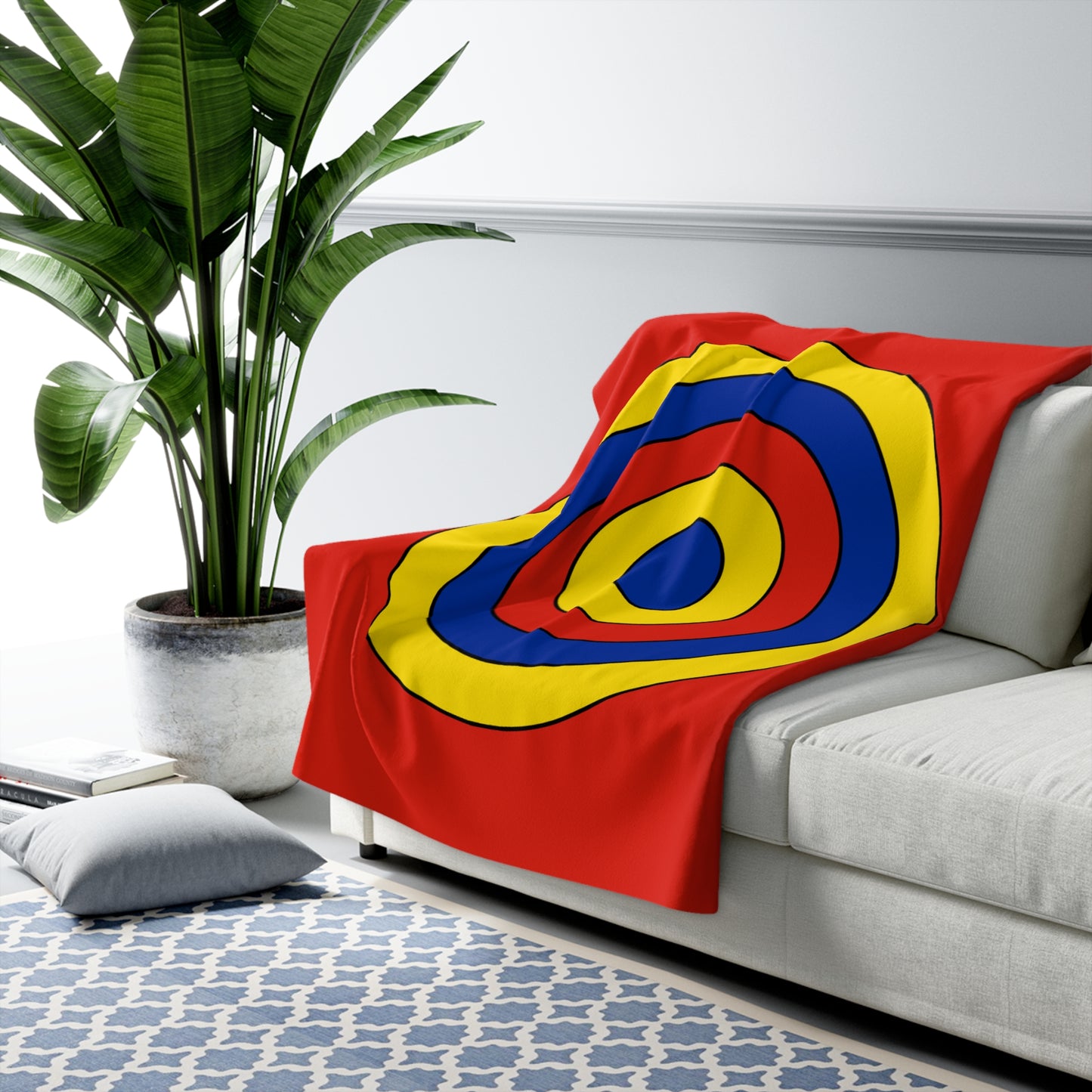 Romania Retro Target Blanket Throw
