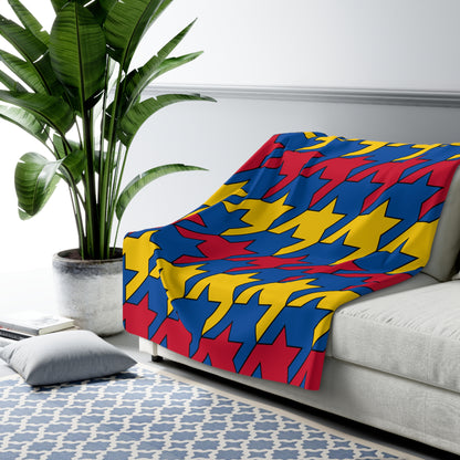 Aland Islands Retro Houndstooth Blanket Throw
