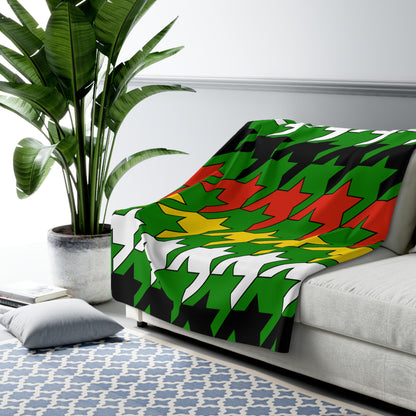 Dominica Retro Houndstooth Blanket Throw