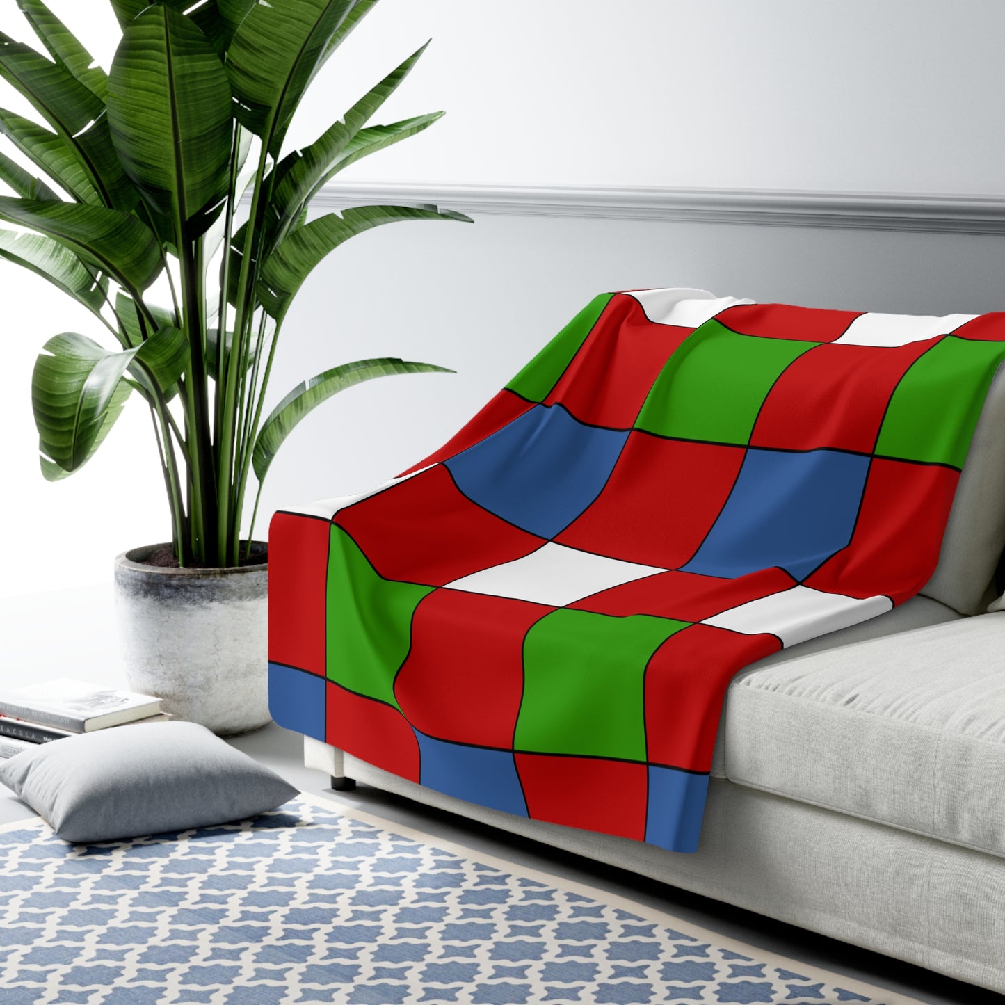 Namibia Retro Check Blanket Throw