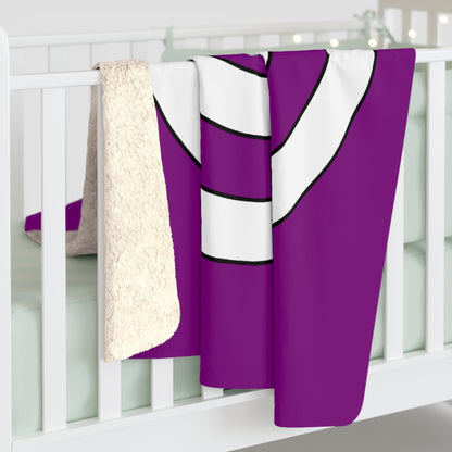Purple, White Retro Target Blanket Throw