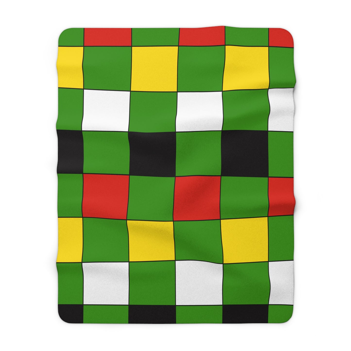 Guyana Retro Check Blanket Throw
