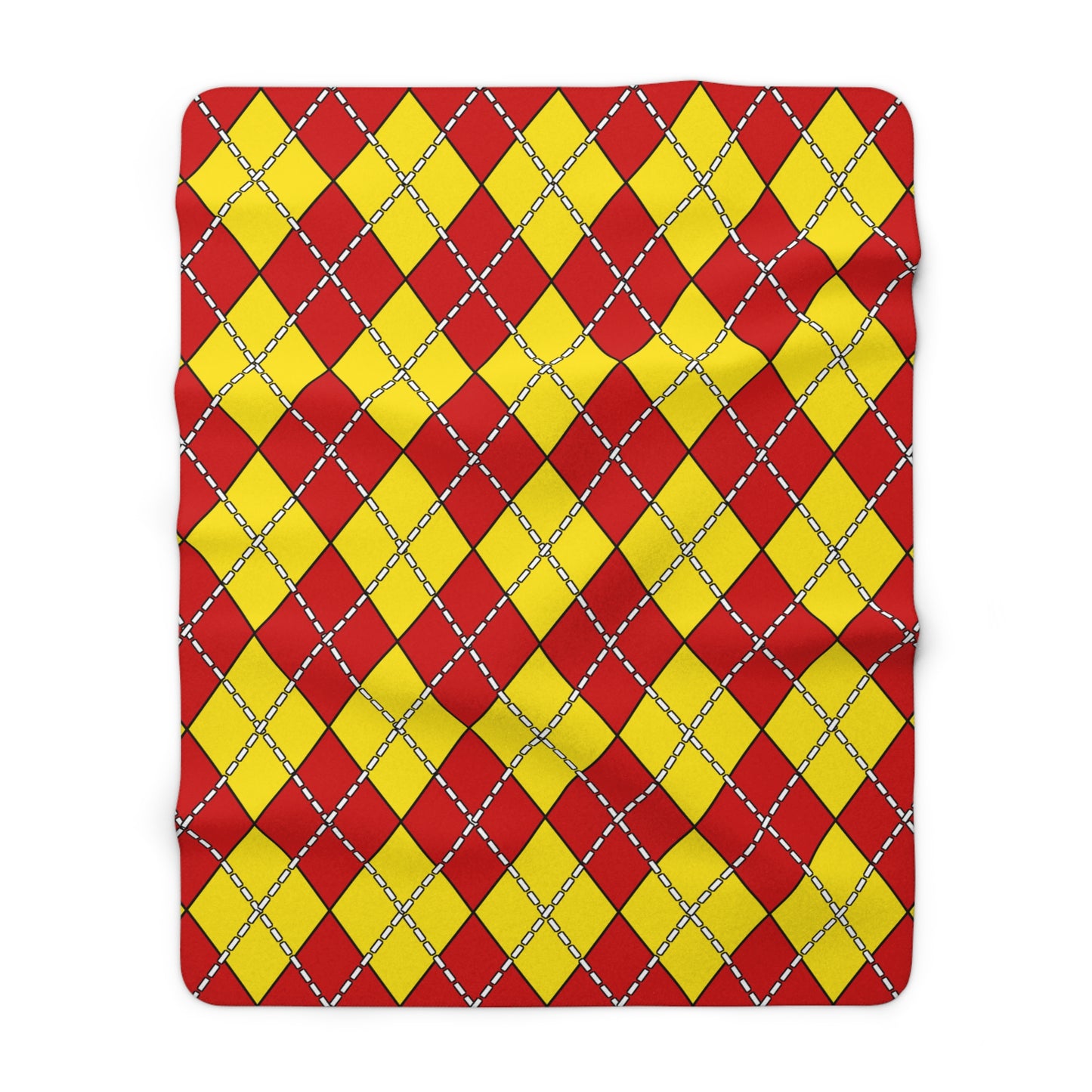 North Macedonia Retro Argyle Blanket Throw