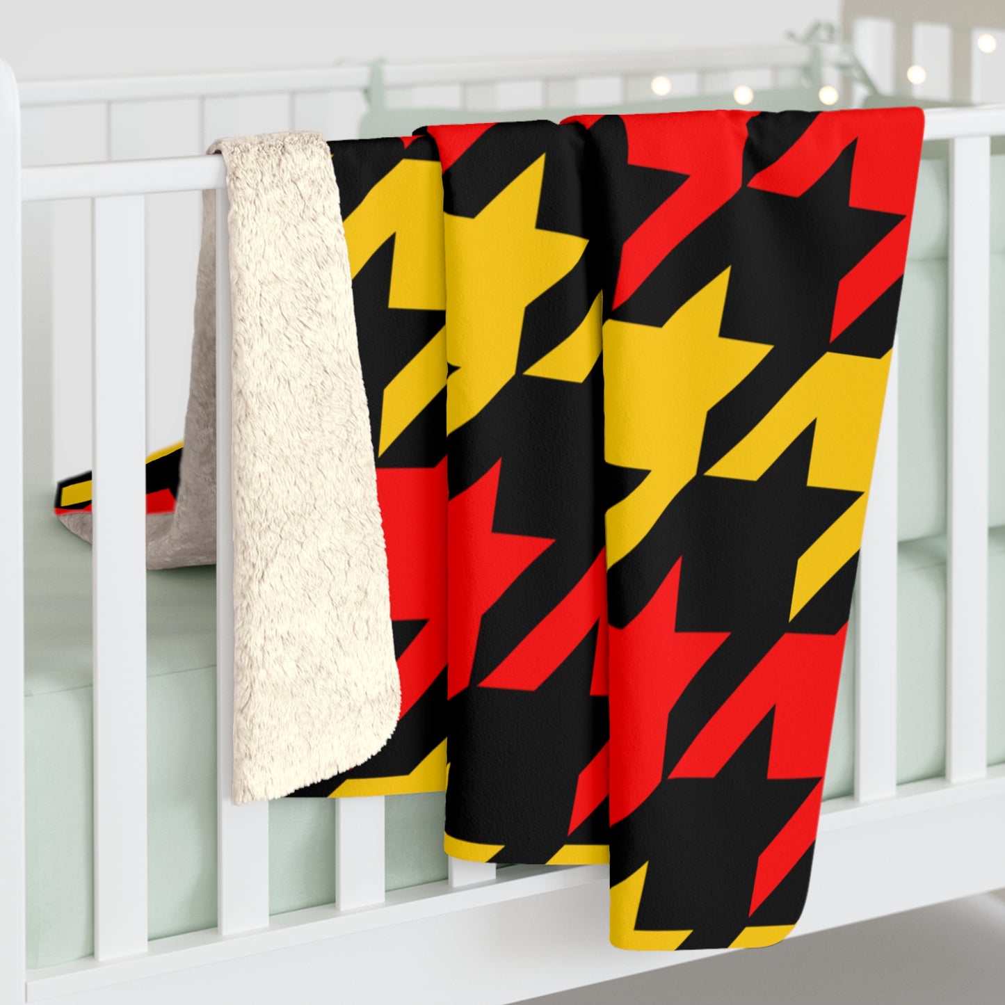 Papua New Guinea Retro Houndstooth Blanket Throw