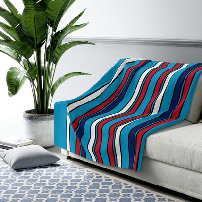 Tuvalu Retro Stripes Blanket Throw