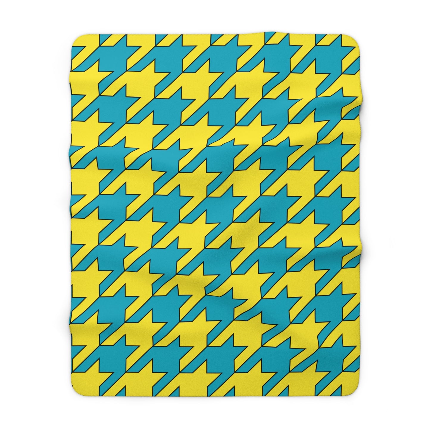 Kazakhstan Retro Houndstooth Blanket Throw