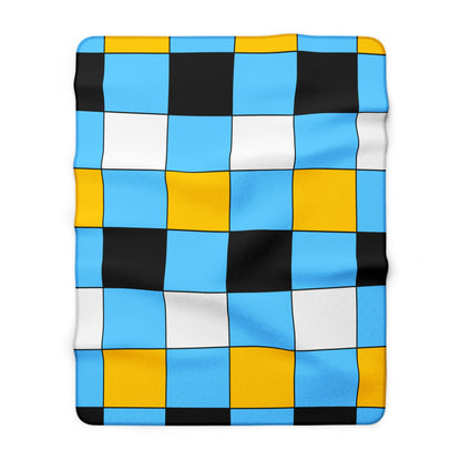 Saint Lucia Retro Check Blanket Throw
