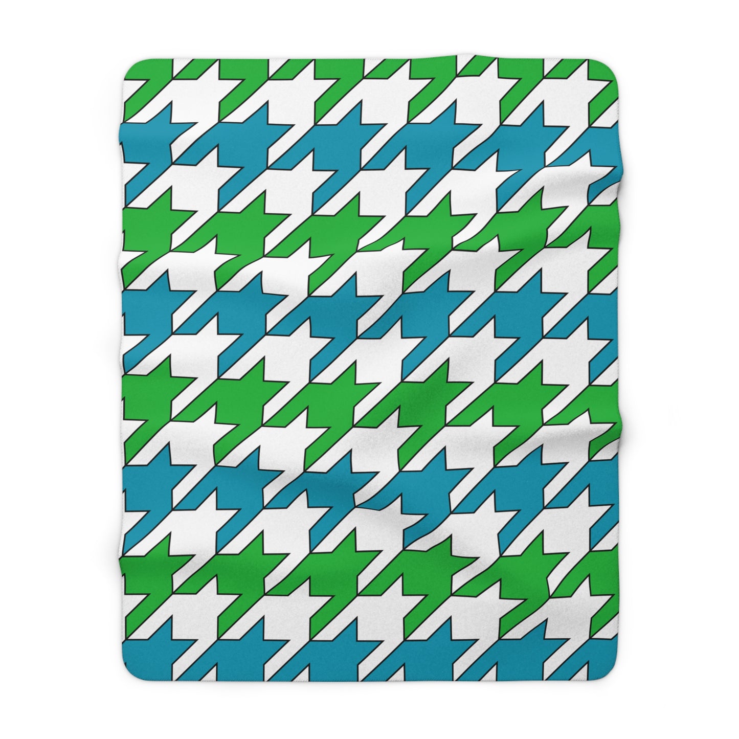 Uzbekistan Retro Houndstooth Blanket Throw