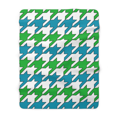 Uzbekistan Retro Houndstooth Blanket Throw