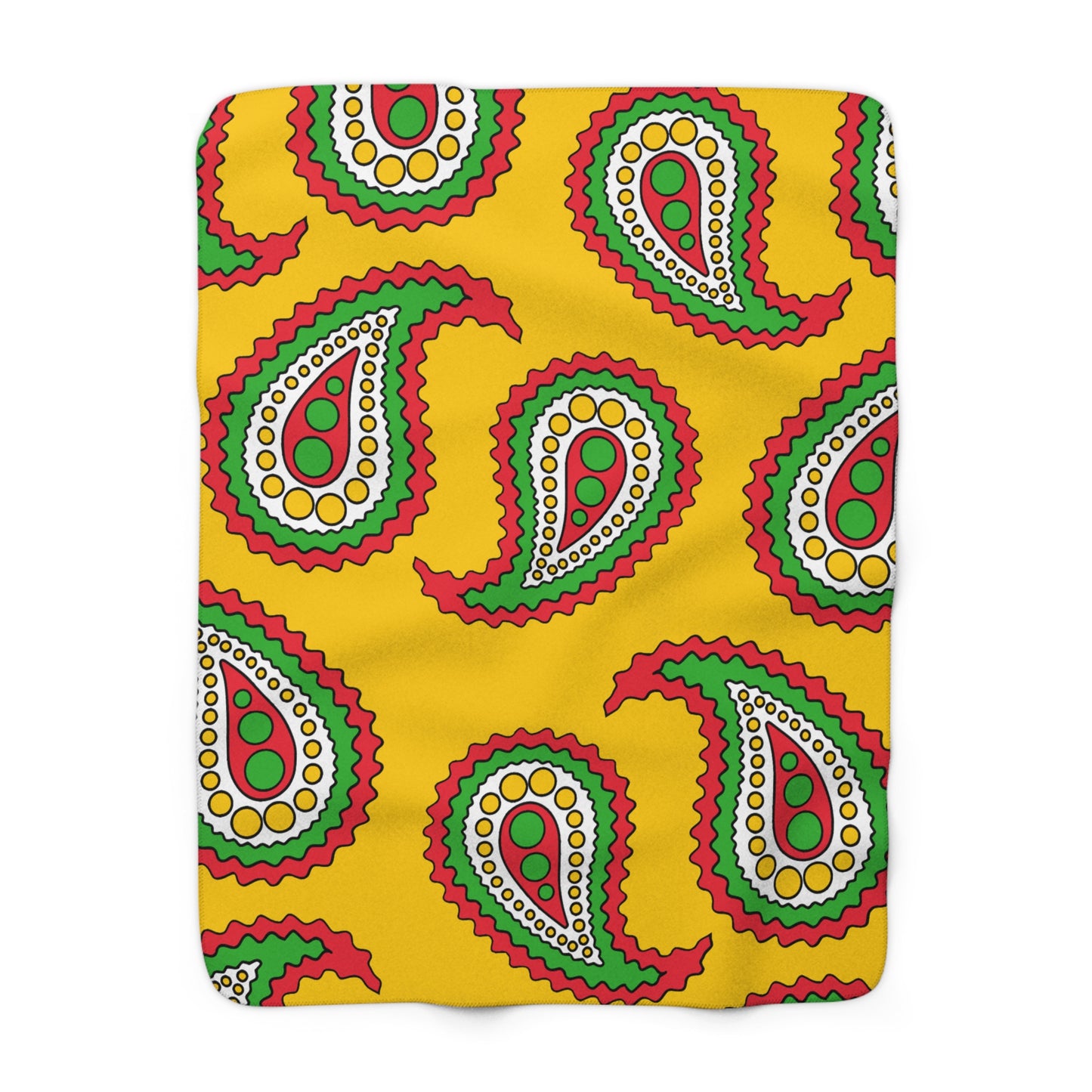Myanmar Retro Paisley Blanket Throw