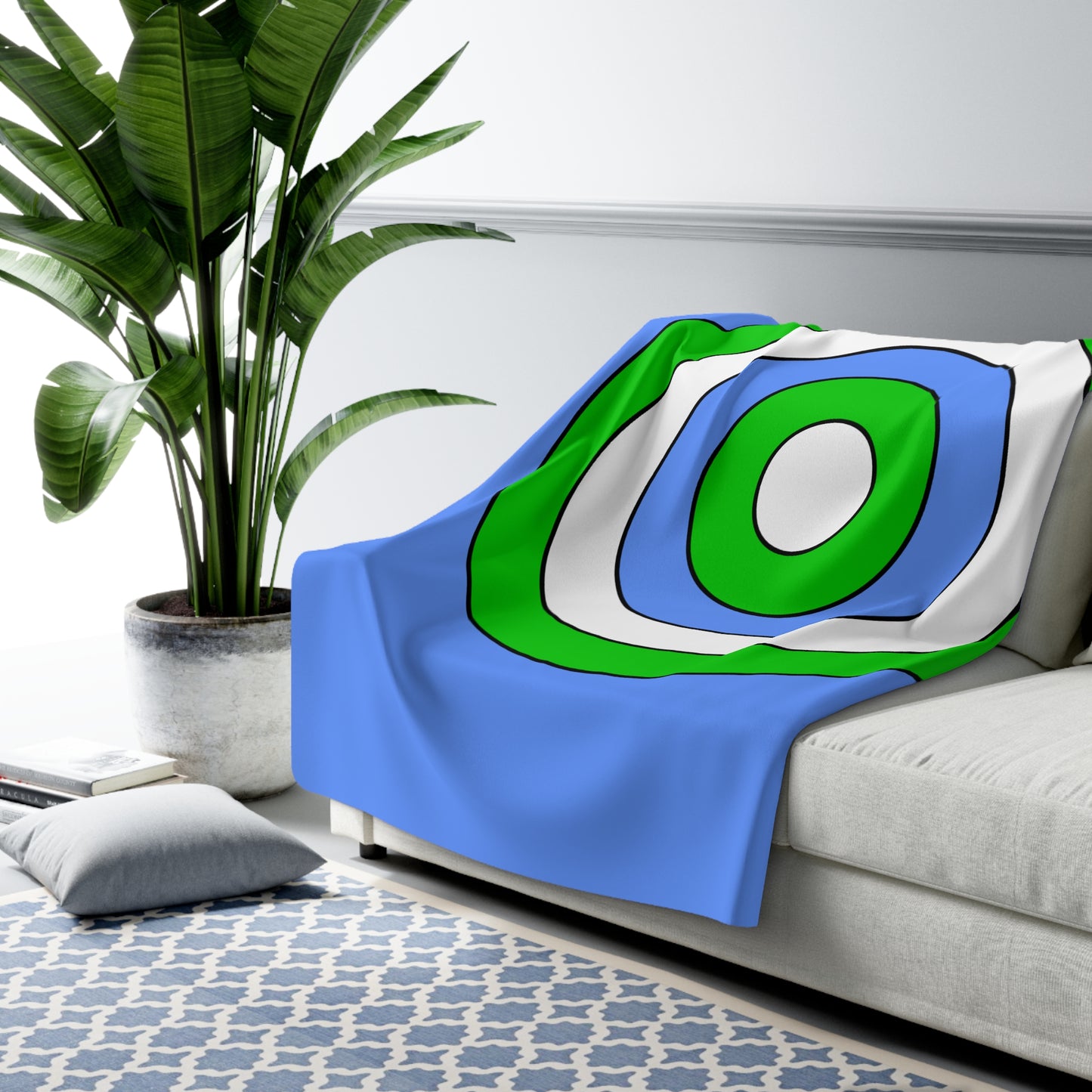 Djibouti Retro Target Blanket Throw