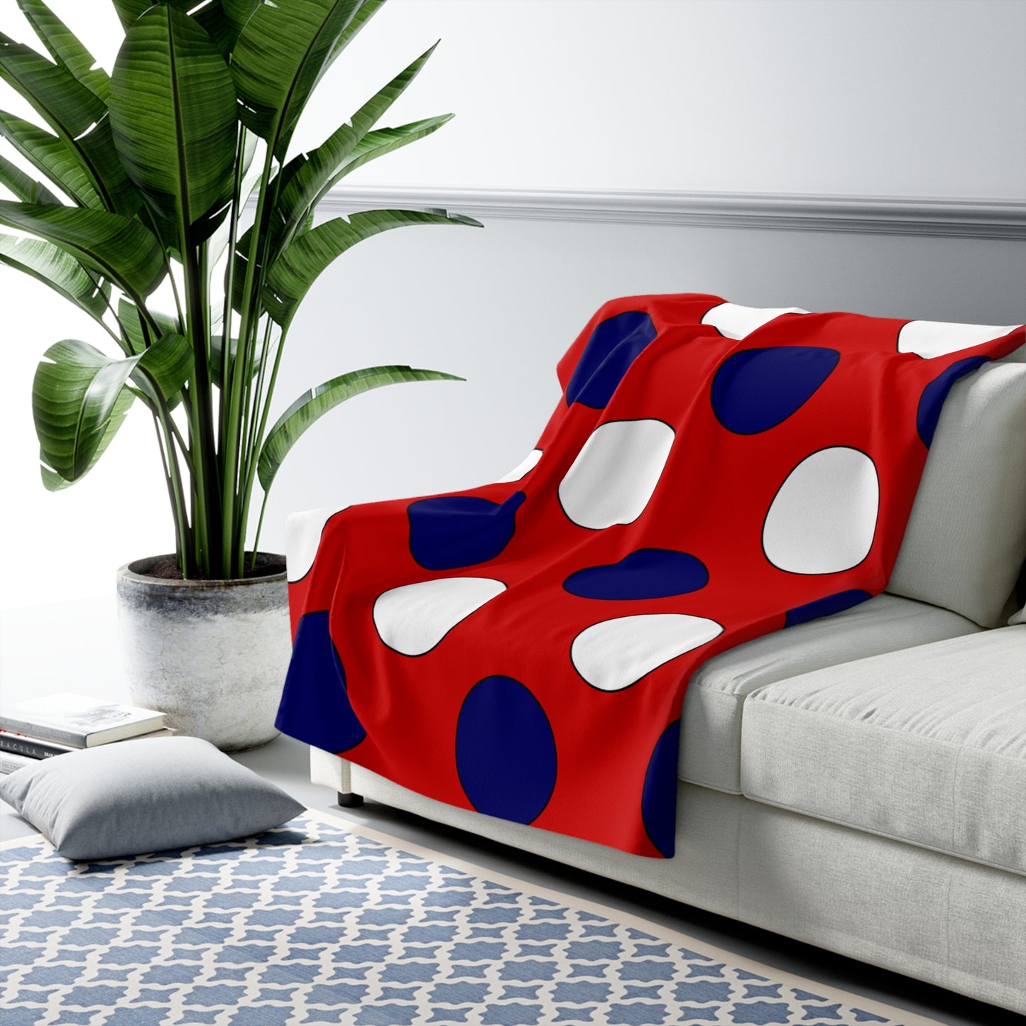 Nepal Retro Polka Dots Blanket Throw