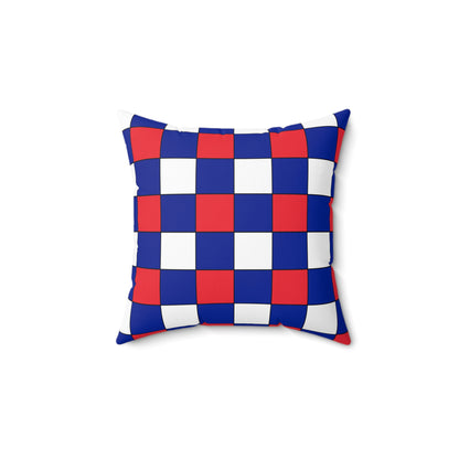 French Southern Territories Retro Check Cushion Pillow