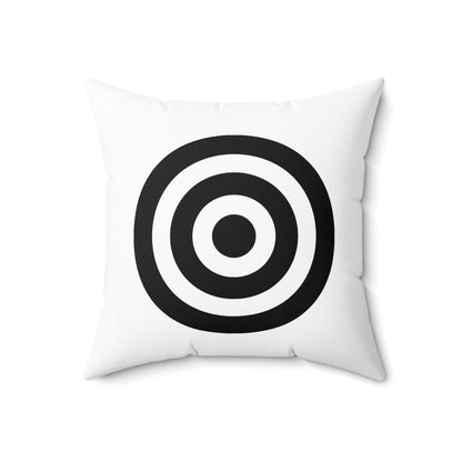 White, Black Retro Target Cushion Pillow