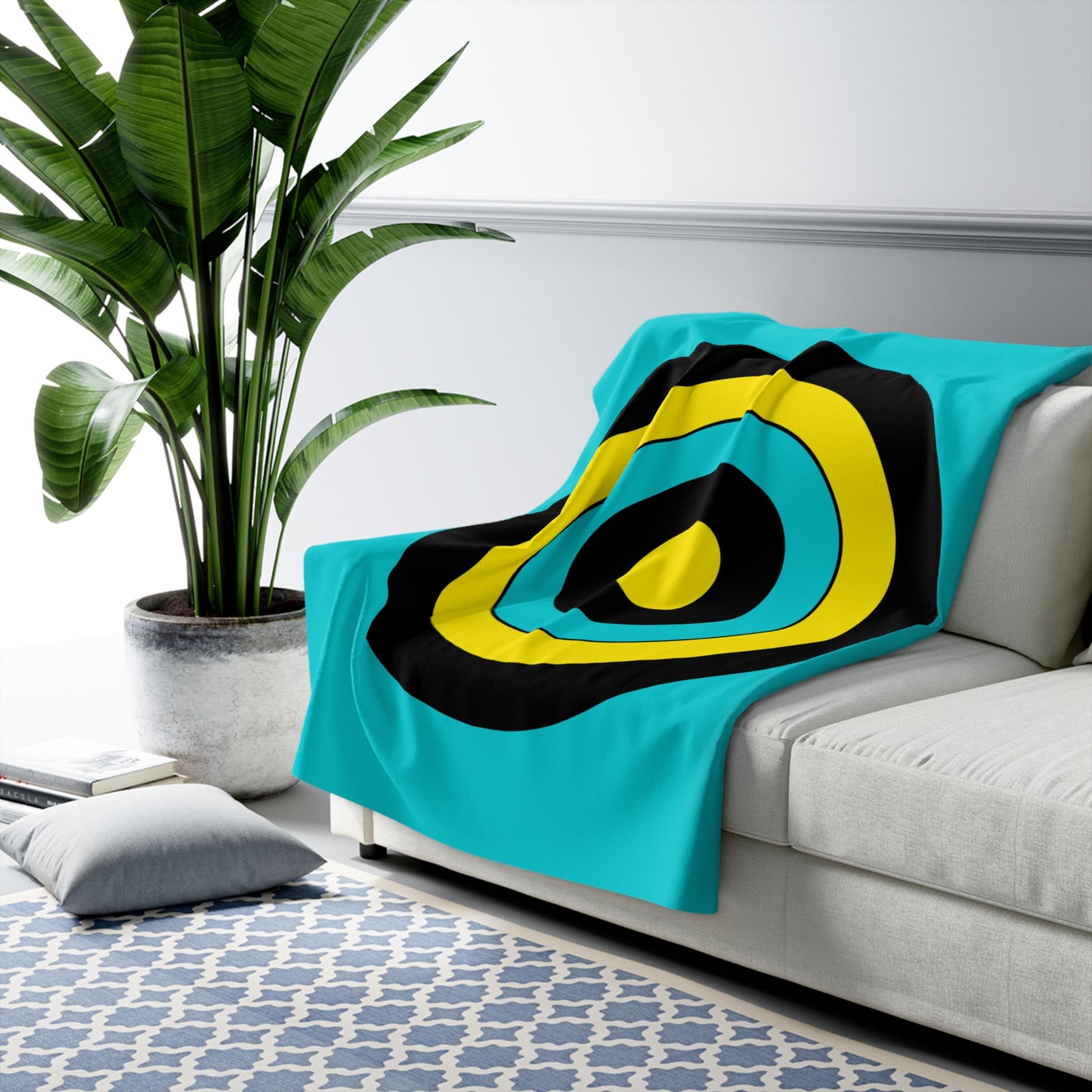 Bahamas Retro Target Blanket Throw