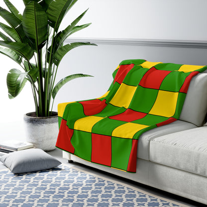Benin Retro Check Blanket Throw