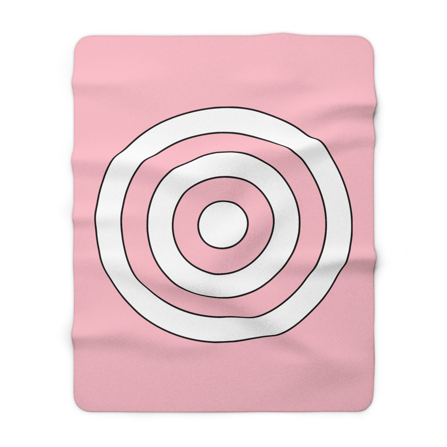 Pink, White Retro Target Blanket Throw
