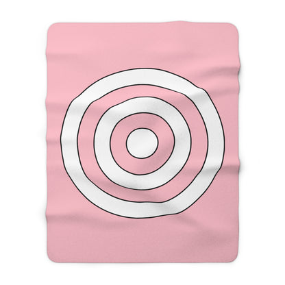 Pink, White Retro Target Blanket Throw