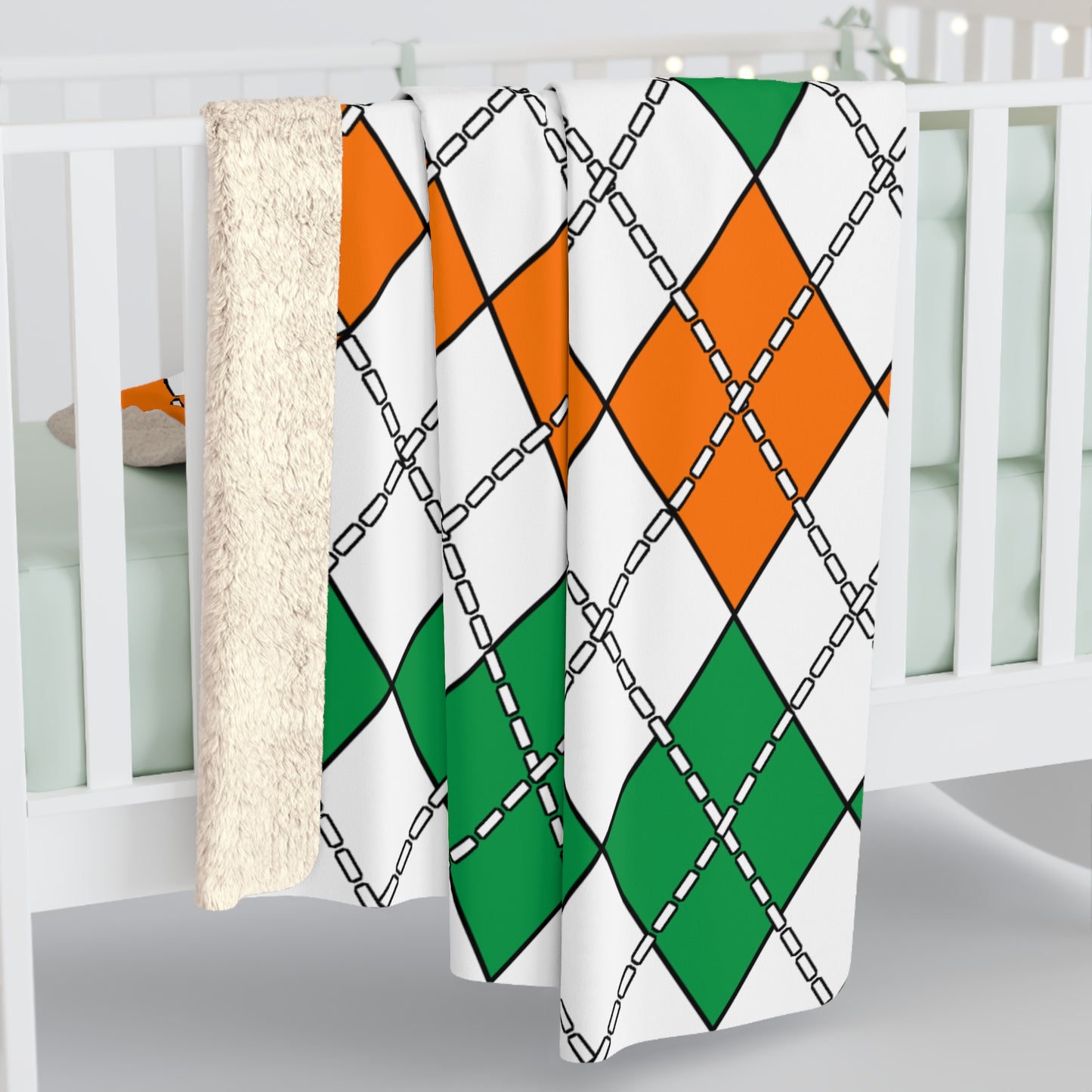 Ireland Retro Argyle Blanket Throw