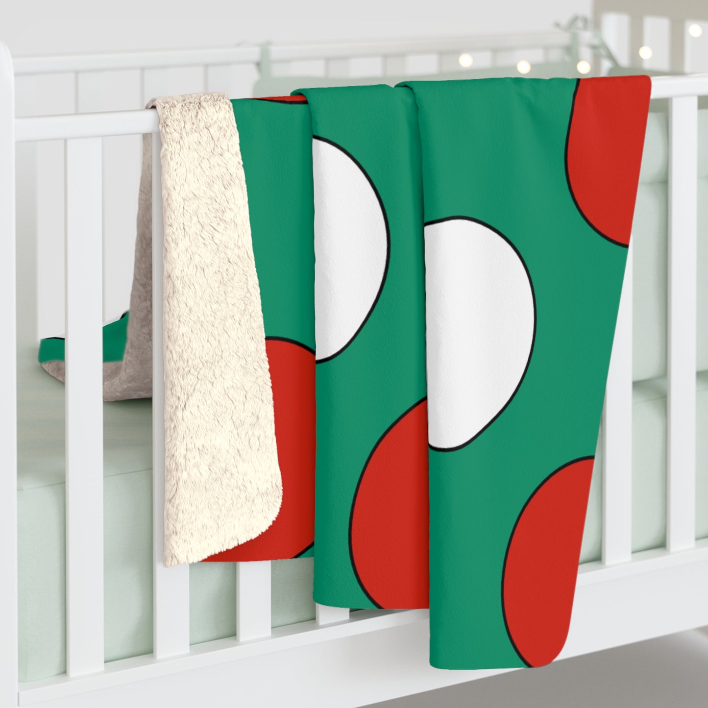 Bulgaria Retro Polka Dots Blanket Throw