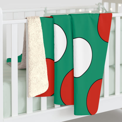 Bulgaria Retro Polka Dots Blanket Throw