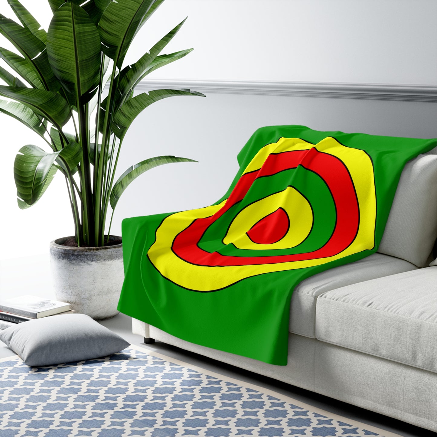 Guinea Retro Target Blanket Throw