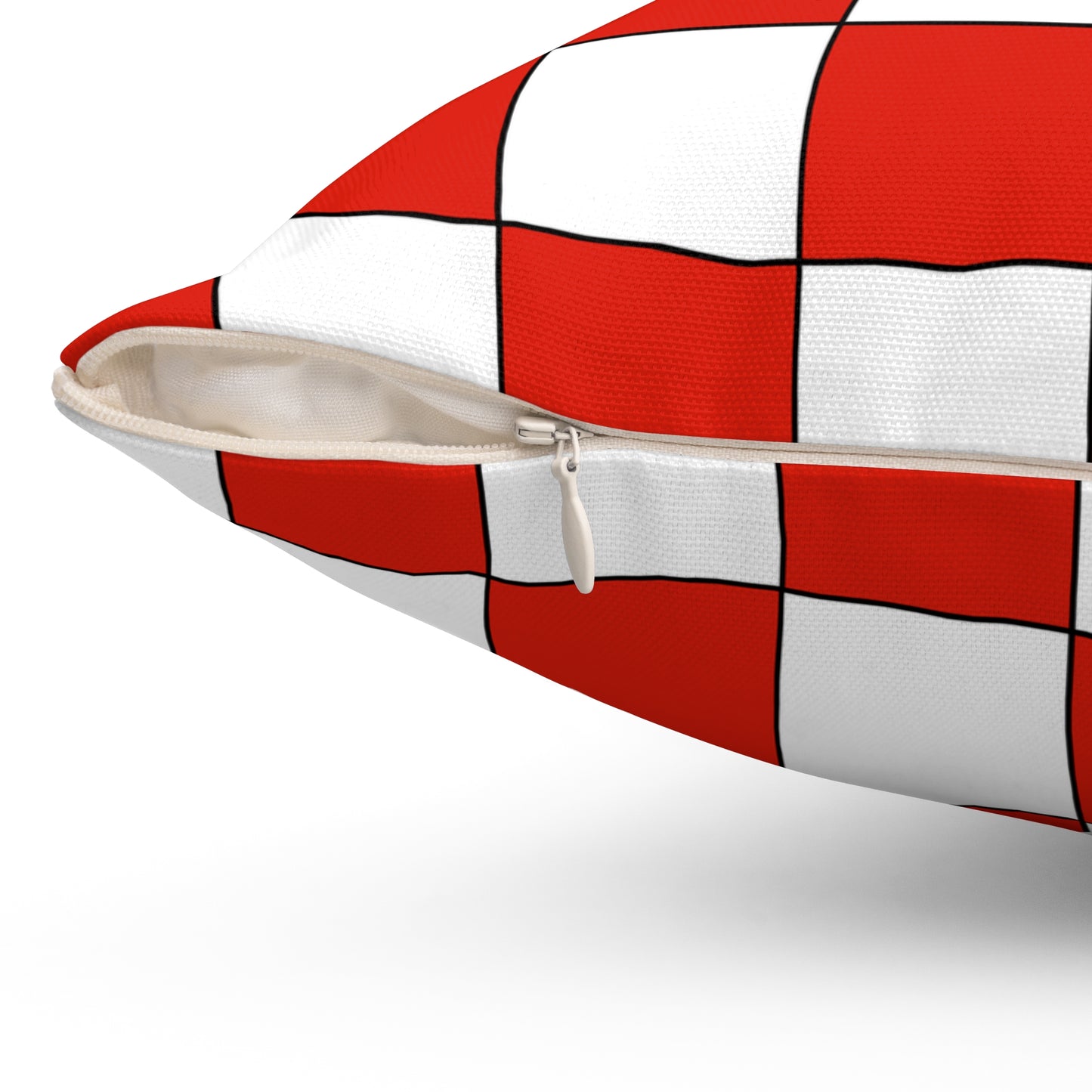 French Polynesia Retro Check Cushion Pillow