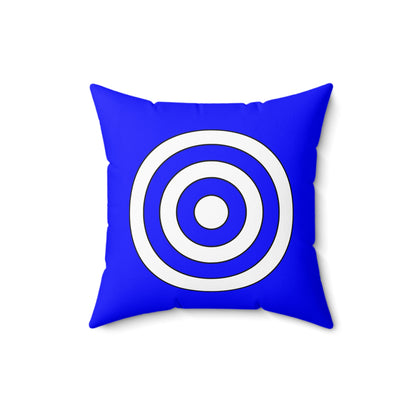 Blue, White Retro Target Cushion Pillow