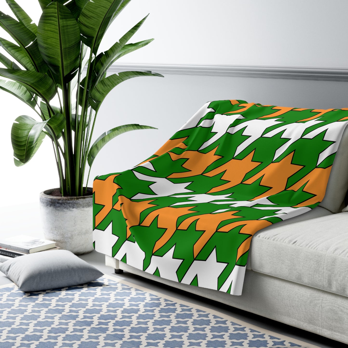 India Retro Houndstooth Blanket Throw