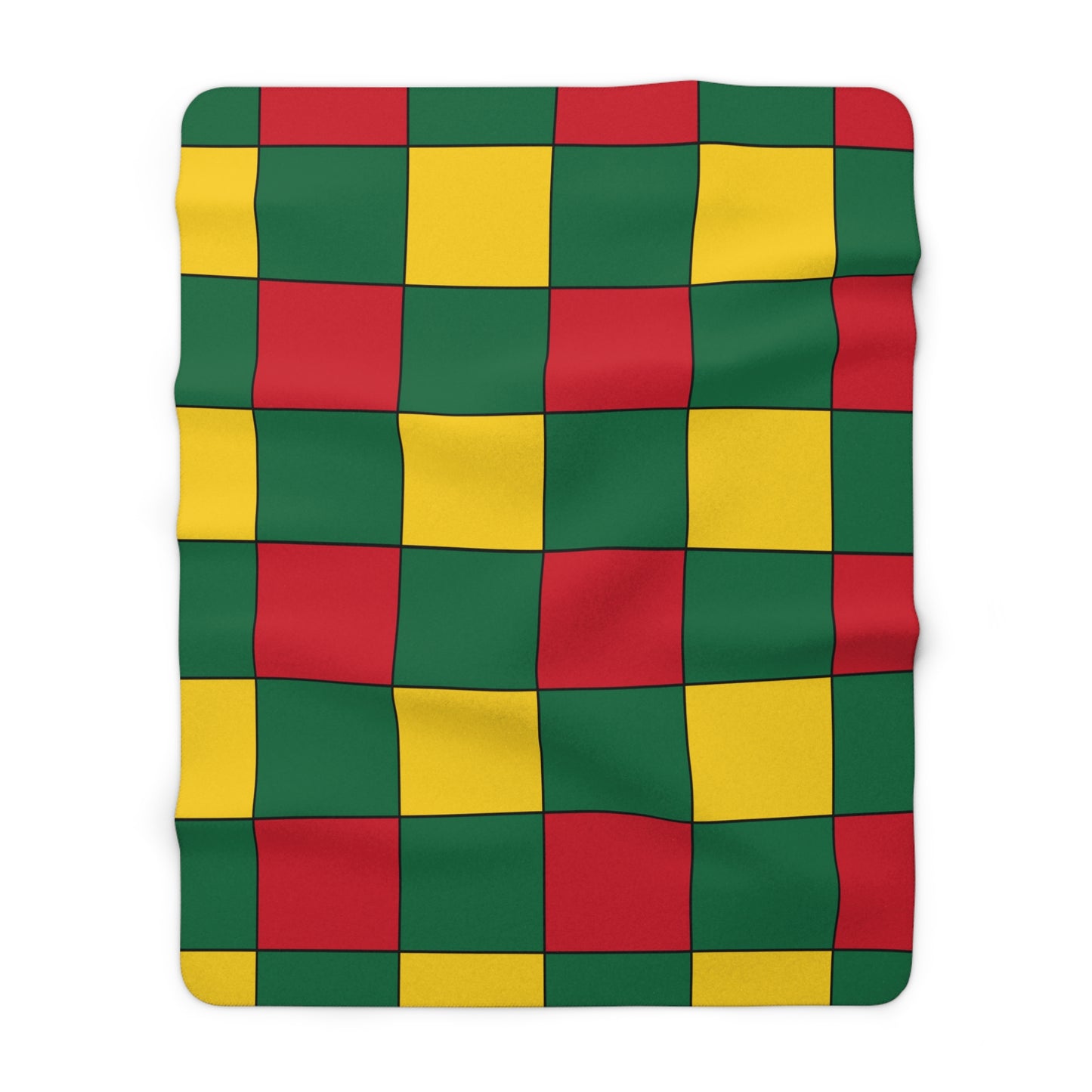 Ghana Retro Check Blanket Throw