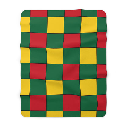 Ghana Retro Check Blanket Throw
