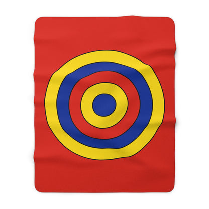 Romania Retro Target Blanket Throw