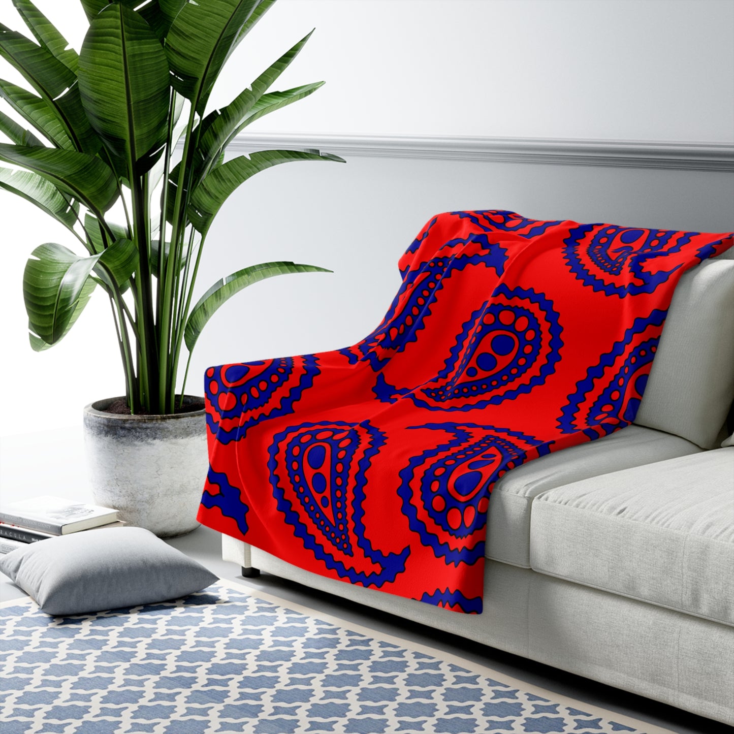 Taiwan Retro Paisley Blanket Throw