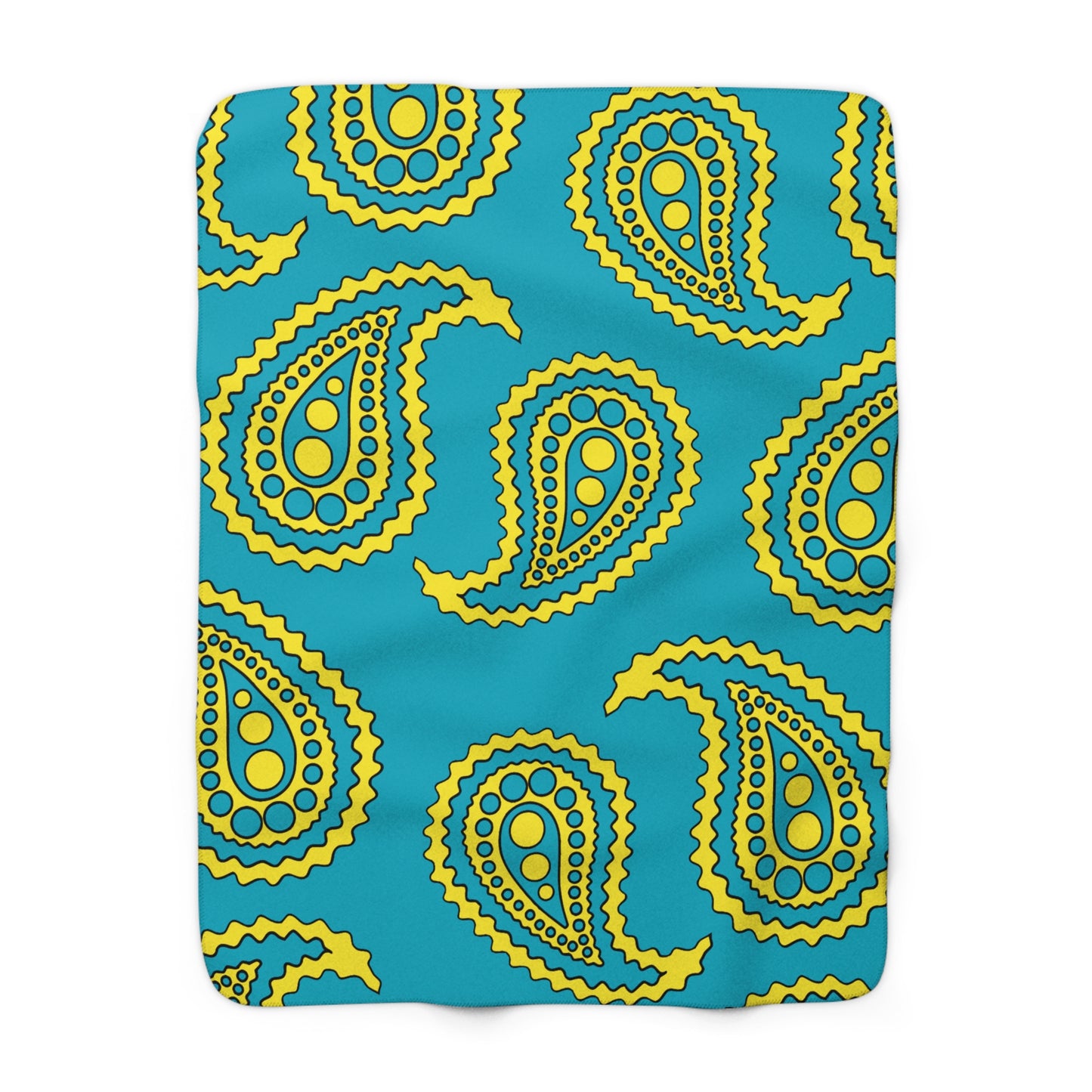 Kazakhstan Retro Paisley Blanket Throw