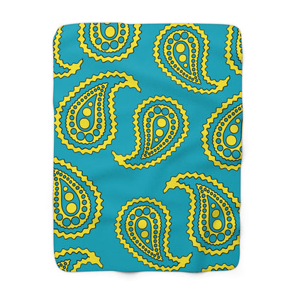 Kazakhstan Retro Paisley Blanket Throw