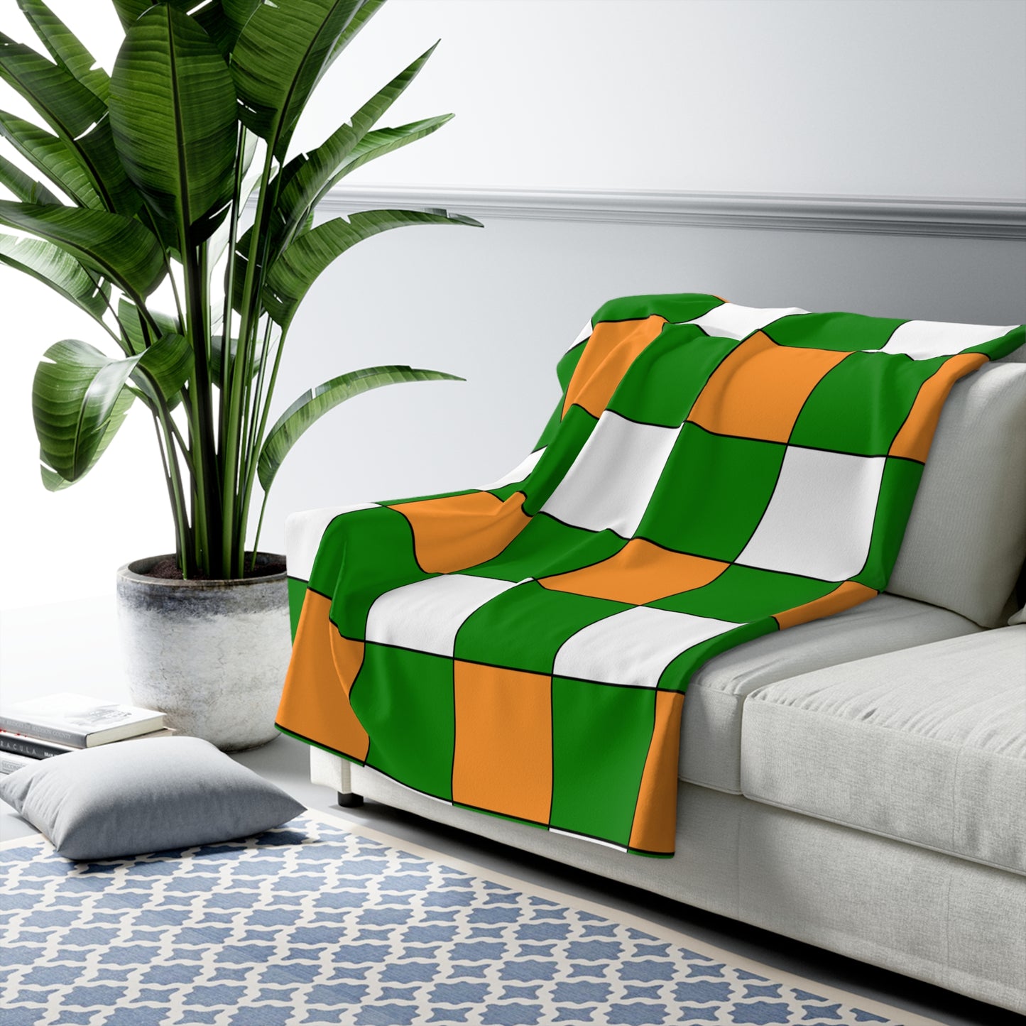 India Retro Check Blanket Throw