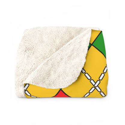 Mozambique Retro Argyle Blanket Throw