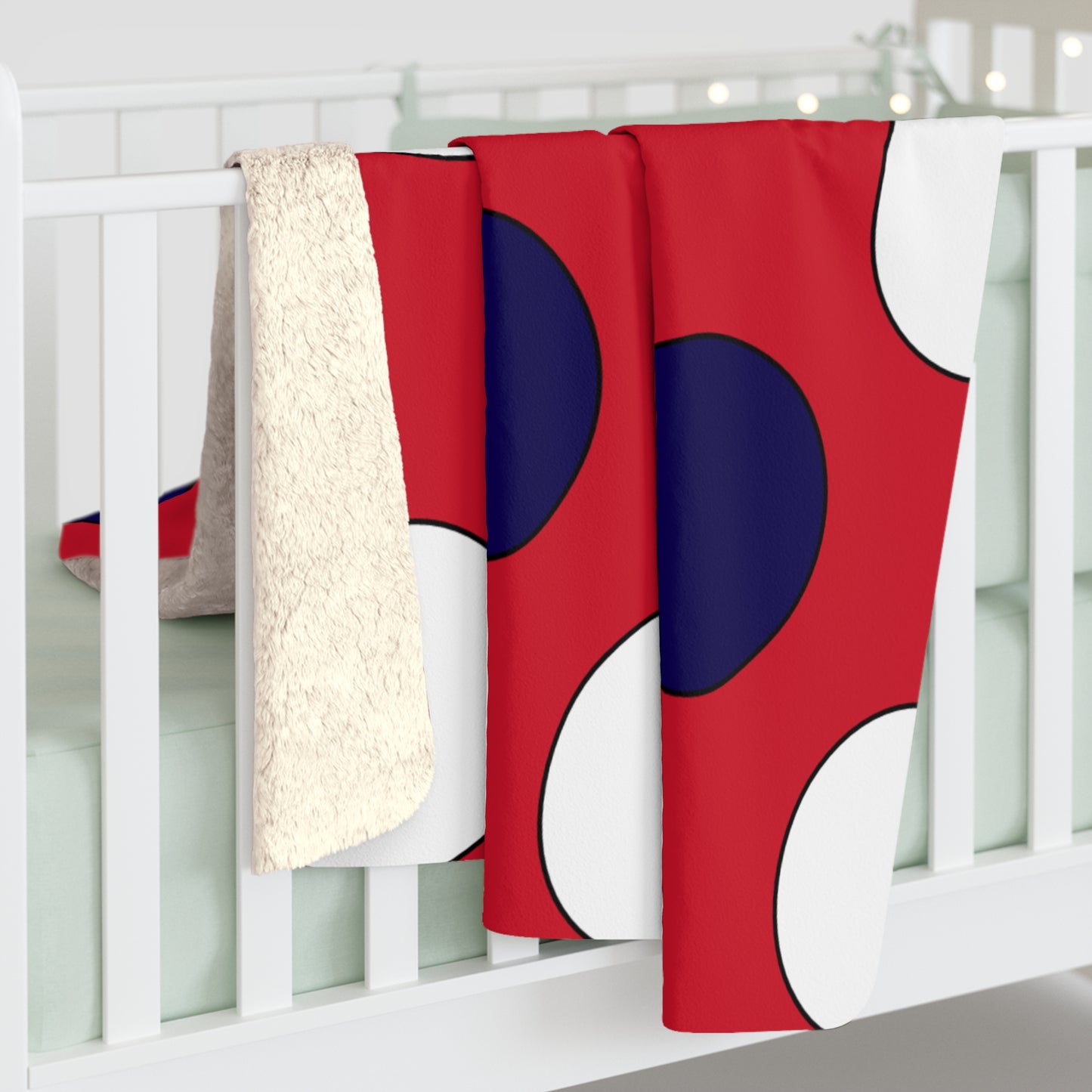Bermuda Retro Polka Dots Blanket Throw